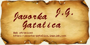 Javorka Gatalica vizit kartica
